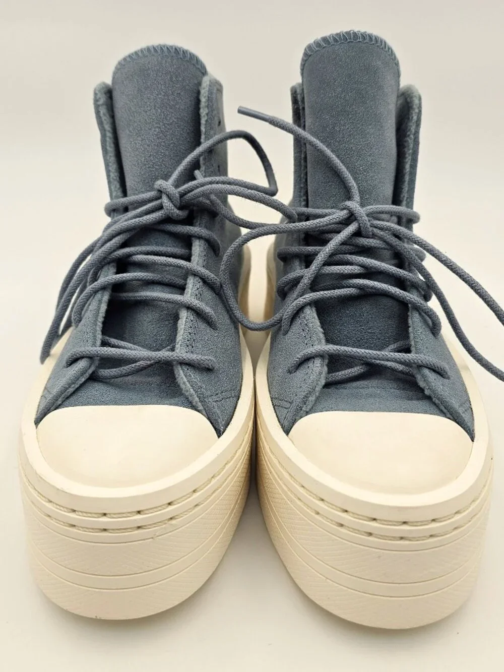 CONVERSE C T All Star Modern Lift Platform Suede BLUE A06816 Women's Size 5- NEW